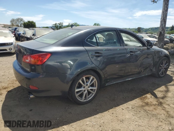 2007 Lexus IS 350 with VIN JTHBE262X72012801, listed as a Copart auction lot 52799505 with 147,640 mi miles and Salvage Title. Bid and sale history available at DreamBid. Image 3.