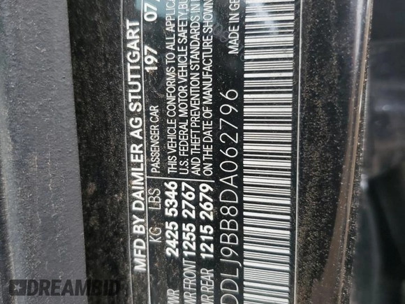 2013 Mercedes-Benz CLS 550 with VIN WDDLJ9BB8DA062796, listed as a Copart auction lot 51937845 with 85,235 mi miles and Salvage Title. Bid and sale history available at DreamBid. Image 15.