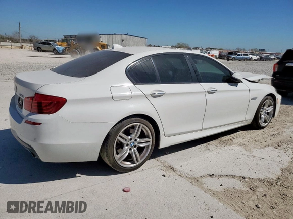2015 BMW 5 Series 535i with VIN WBA5B1C52FG128542, listed as a Copart auction lot 50084585 with 110,341 mi miles and Salvage Title. Bid and sale history available at carsss.com. Image 3.