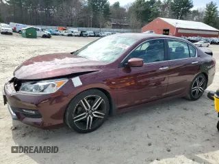 2017 Honda Accord Sedan Sport with VIN 1HGCR2F58HA000045, listed as a Copart auction lot 53127455 with 109,976 mi miles and Salvage Title. Bid and sale history available at carsss.com. Image 1.