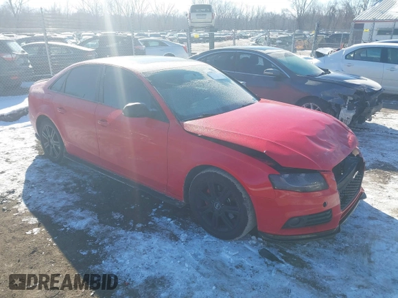 2010 Audi A4 2.0T Premium with VIN WAUBFAFL3AN011400, listed as a IAAI auction lot 41635505 with 133,293 mi miles. Bid and sale history available at carsss.com. Image 1.