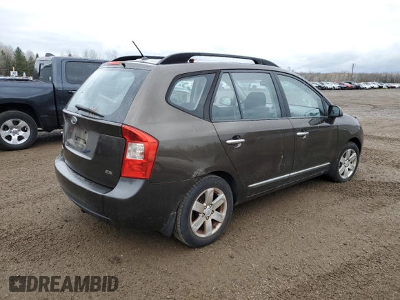 2009 Kia Rondo LX Base with VIN KNAFG528197255828, listed as a Copart auction lot 80026824 with 177,862 mi miles and Clean Title. Bid and sale history available at carsss.com. Image 3.