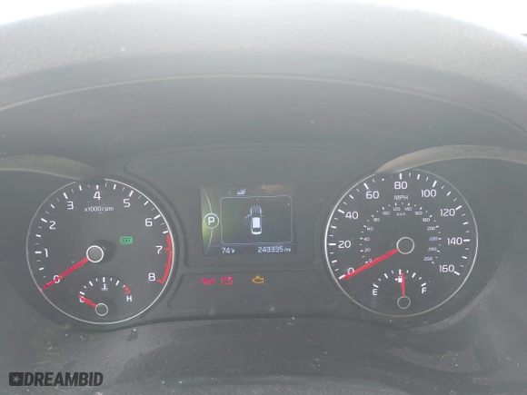 2017 Kia Optima LX with VIN 5XXGT4L35HG174613, listed as a IAAI auction lot 42097790 with 243,335 mi miles. Bid and sale history available at carsss.com. Image 7.
