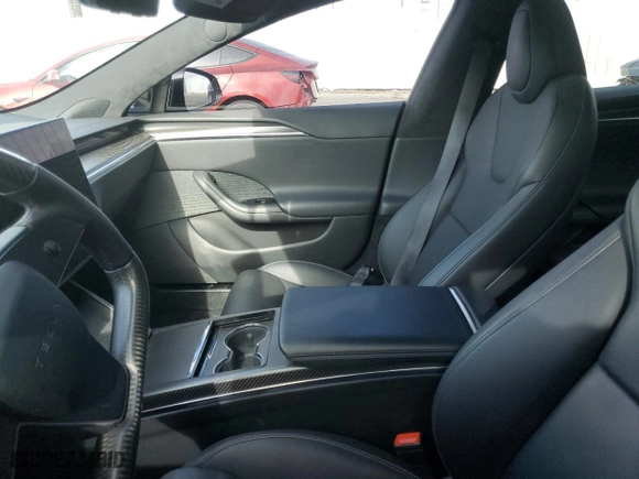 2022 Tesla Model S Plaid with VIN 5YJSA1E63NF468337, listed as a Copart auction lot 41507105 with 0 mi miles and Salvage Title. Bid and sale history available at carsss.com. Image 7.