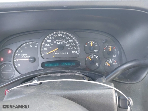 2007 Chevrolet Silverado 1500 Work Truck with VIN 1GCEC19X37Z105625, listed as a IAAI auction lot 41781028 with 257,490 mi miles. Bid and sale history available at carsss.com. Image 7.