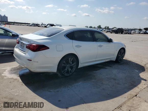 2016 Infiniti Q70 z VIN JN1BY1PP5GM631133, wystawiony jako Copart lot #75826404 z przebiegiem Nie podano mil oraz Czysty tytuł • Clean title. Historia ofert i sprzedaży dostępna na DreamBid. Obrazek 3.