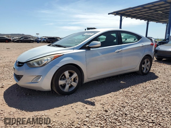 2013 Hyundai Elantra Limited with VIN 5NPDH4AE6DH225043, listed as a Copart auction lot 52006435 with 127,169 mi miles and Salvage Title. Bid and sale history available at DreamBid. Image 1.