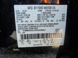 2025 Ford Explorer ST with VIN 1FMWK8GCXSGA98821, listed as a Copart auction lot 48538895 with 3,511 mi miles and Salvage Title. Bid and sale history available at carsss.com. Image 13.