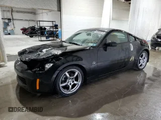 2005 Nissan 350Z Touring with VIN JN1AZ34E35M653846, listed as a Copart auction lot 63653375 with 43,603 mi miles and Salvage title. Bid and sale history available at DreamBid. Image 1.