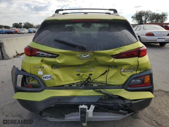 2018 Hyundai Kona Ultimate with VIN KM8K53A5XJU065384, listed as a Copart auction lot 80363344 with 91,046 mi miles and Non Repairable. Bid and sale history available at carsss.com. Image 6.