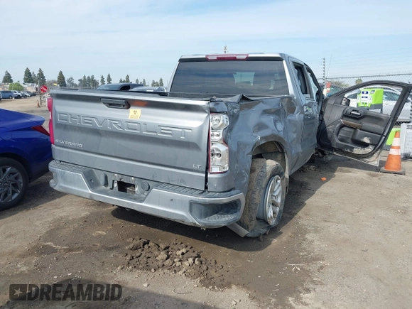2020 Chevrolet Silverado 1500 LT with VIN 3GCPWCED4LG281018, listed as a IAAI auction lot 41605889 with 91,191 mi miles. Bid and sale history available at carsss.com. Image 4.