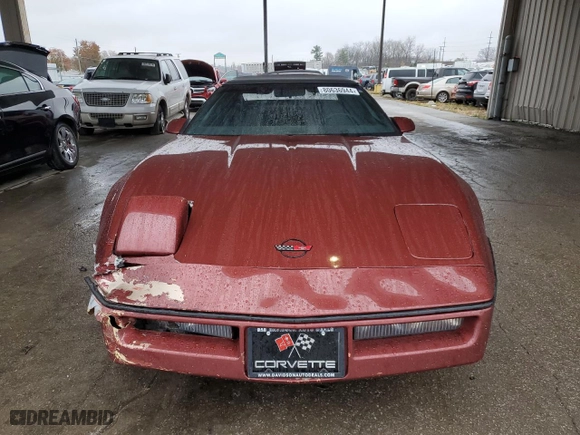 1987 Chevrolet Corvette with VIN 1G1YY3181H5107549, listed as a Copart auction lot 80636944 with 92,561 mi miles and Salvage Title. Bid and sale history available at carsss.com. Image 5.