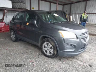 2016 Chevrolet Trax LS with VIN 3GNCJKSB4GL265545, listed as a IAAI auction lot 41701659 with 111,942 mi miles. Bid and sale history available at carsss.com. Image 1.