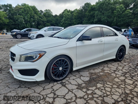 2016 Mercedes-Benz CLA 250 with VIN WDDSJ4GB9GN354171, listed as a Copart auction lot 61053525 with 110,985 mi miles and Salvage title. Bid and sale history available at DreamBid. Image 1.