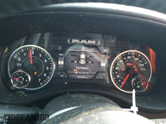 2022 Ram 1500 Big Horn with VIN 1C6RRFFG1NN461553, listed as a Copart auction lot 56664505 with 34,926 mi miles and Salvage title. Bid and sale history available at DreamBid. Image 9.