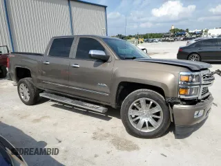 2014 Chevrolet Silverado 1500 High Country with VIN 3GCUKTEC6EG438556, listed as a Copart auction lot 54818993 with 91,398 mi miles and Salvage Title. Bid and sale history available at DreamBid. Image 4.