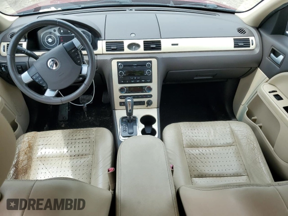 2009 Mercury Sable Premier with VIN 1MEHM42W29G617239, listed as a Copart auction lot 55176425 with 191,208 mi miles and Salvage title. Bid and sale history available at DreamBid. Image 8.