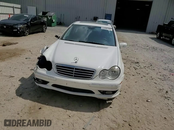 2006 Mercedes-Benz C 230 Sport with VIN WDBRF52H76F796255, listed as a Copart auction lot 52890765 with 195,310 mi miles and Salvage Title. Bid and sale history available at carsss.com. Image 10.