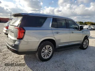 2024 GMC Yukon SLT with VIN 1GKS1BKD8RR342651, listed as a Copart auction lot 44517435 with 18,507 mi miles and Salvage Title. Bid and sale history available at carsss.com. Image 3.