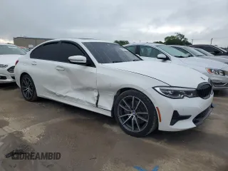 2021 BMW 3 Series 330i with VIN 3MW5R1J08M8B98075, listed as a Copart auction lot 54452025 with 51,191 mi miles and Salvage title. Bid and sale history available at DreamBid. Image 4.