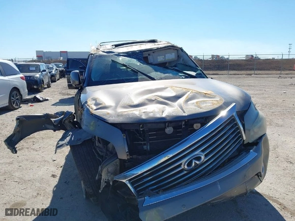 2014 Infiniti QX80 with VIN JN8AZ2NF5E9551423, listed as a IAAI auction lot 41424259 with 1 mi miles. Bid and sale history available at carsss.com. Image 6.