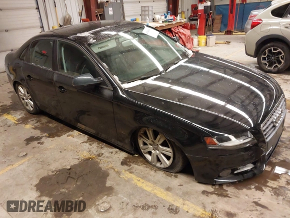 2010 Audi A4 2.0T Premium with VIN WAUBFAFL5AN049629, listed as a IAAI auction lot 41364160 with 94,778 mi miles. Bid and sale history available at carsss.com. Image 1.