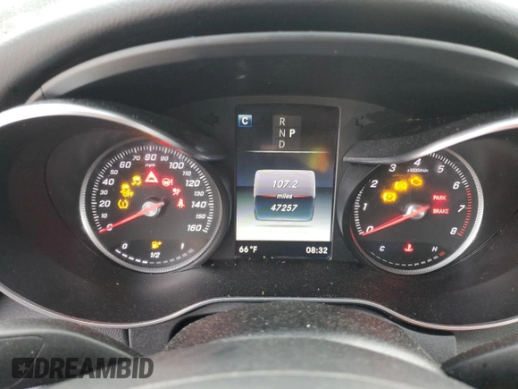 2018 Mercedes-Benz C 300 with VIN 55SWF4JB6JU251221, listed as a Copart auction lot 53234015 with 47,257 mi miles and Salvage title. Bid and sale history available at DreamBid. Image 9.