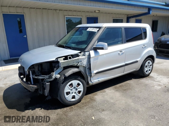 2012 Kia Soul with VIN KNDJT2A50C7451085, listed as a Copart auction lot 50138125 with 65,969 mi miles and Salvage Title. Bid and sale history available at carsss.com. Image 1.