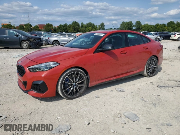 2020 BMW 2 Series M235i xDrive with VIN WBA13AL04L7F94651, listed as a Copart auction lot 67935044 with 30,821 mi miles and Salvage Title. Bid and sale history available at carsss.com. Image 1.