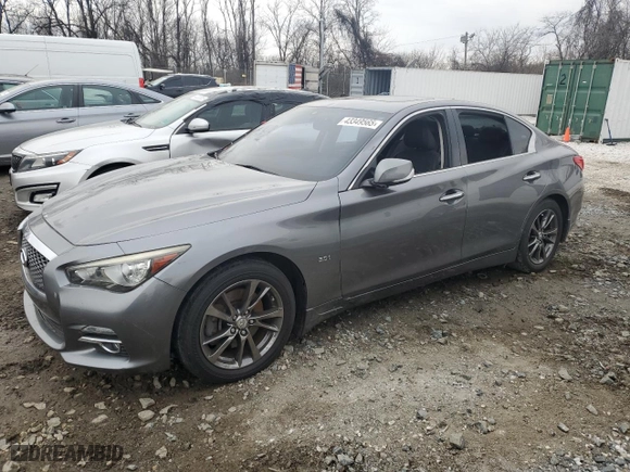 2017 Infiniti Q50 3.0t Premium with VIN JN1EV7AP8HM740429, listed as a Copart auction lot 43349565 with NaN miles and Salvage Title. Bid and sale history available at carsss.com. Image 1.