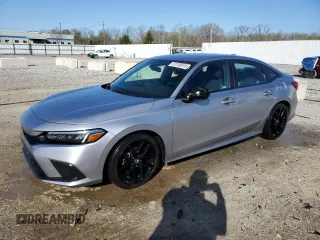 2022 Honda Civic Sport with VIN 2HGFE2F59NH563594, listed as a Copart auction lot 52135515 with 33,339 mi miles and Salvage Title. Bid and sale history available at carsss.com. Image 1.