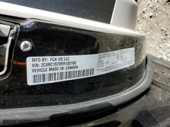 2024 Chrysler Pacifica Hybrid Select with VIN 2C4RC1S70RR150160, listed as a Copart auction lot 46099735 with 13,193 mi miles and Salvage Title. Bid and sale history available at carsss.com. Image 13.