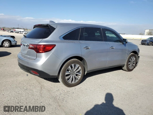 2016 Acura MDX w/Tech with VIN 5FRYD3H43GB015893, listed as a Copart auction lot 89401505 with 125,196 mi miles and Salvage Title. Bid and sale history available at carsss.com. Image 3.