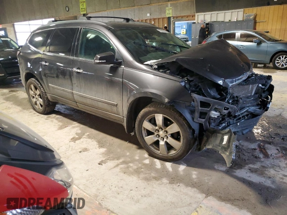 2015 Chevrolet Traverse LTZ with VIN 1GNKVJKD9FJ276025, listed as a Copart auction lot 45965035 with 160,552 mi miles and Salvage Title. Bid and sale history available at DreamBid. Image 4.