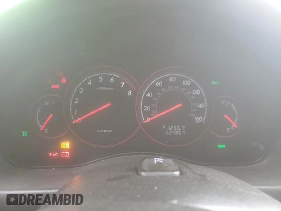 2005 Subaru Legacy Outback XT Limited with VIN 4S4BP67C456370472, listed as a Copart auction lot 61002315 with 224,867 mi miles and Salvage title. Bid and sale history available at DreamBid. Image 9.