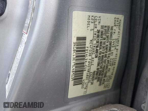 2009 Nissan Versa 1.8 SL with VIN 3N1BC13E79L489139, listed as a Copart auction lot 53684665 with 225,014 mi miles and Salvage Title. Bid and sale history available at carsss.com. Image 13.
