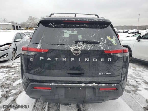 2022 Nissan Pathfinder SV with VIN 5N1DR3BC4NC209050, listed as a Copart auction lot 41624575 with 34,787 mi miles and Salvage Title. Bid and sale history available at carsss.com. Image 6.