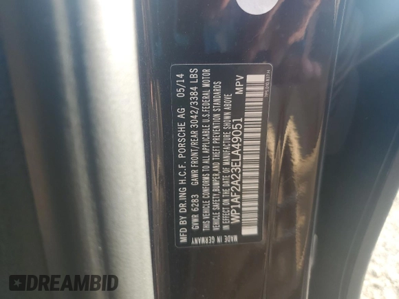 2014 Porsche Cayenne Diesel with VIN WP1AF2A23ELA49051, listed as a Copart auction lot 63105015 with 145,894 mi miles and Salvage title. Bid and sale history available at DreamBid. Image 13.