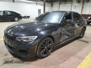 2021 BMW 3 Series M340i xDrive with VIN 3MW5U9J00M8B50888, listed as a Copart auction lot 83747584 with 35,951 mi miles and Salvage Title. Bid and sale history available at carsss.com. Image 1.
