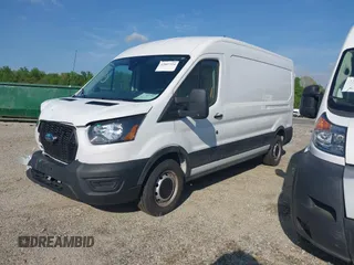 2023 Ford Transit Cargo with VIN 1FTBR1C89PKA58175, listed as a IAAI auction lot 42007354 with 55,141 mi miles. Bid and sale history available at carsss.com. Image 2.