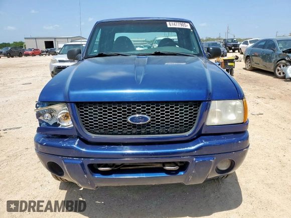 2001 Ford Ranger XL Fleet with VIN 1FTZR15E91PB32335, listed as a Copart auction lot 61477905 with 67,264 mi miles and Clean title. Bid and sale history available at DreamBid. Image 5.