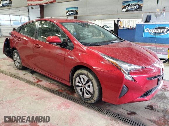 2017 Toyota Prius Two with VIN JTDKBRFU5H3567123, listed as a Copart auction lot 54506675 with 49,595 mi miles and Salvage Title. Bid and sale history available at carsss.com. Image 4.