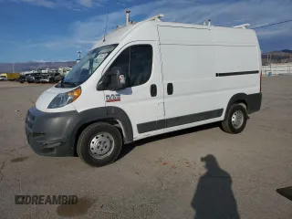 2017 Ram ProMaster Cargo with VIN 3C6TRVBG6HE527593, listed as a Copart auction lot 43242105 with 195,086 mi miles and Salvage Title. Bid and sale history available at carsss.com. Image 1.