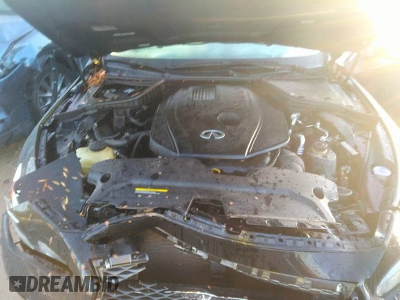 2016 Infiniti Q50 2.0t Premium with VIN JN1CV7AR5GM253535, listed as a IAAI auction lot 41198042 with 53,313 mi miles. Bid and sale history available at carsss.com. Image 10.