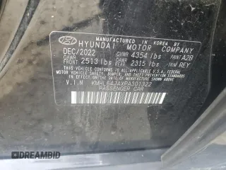 2023 Hyundai Sonata SEL with VIN KMHL64JAXPA301322, listed as a Copart auction lot 54226895 with 44,359 mi miles and Salvage Title. Bid and sale history available at DreamBid. Image 12.