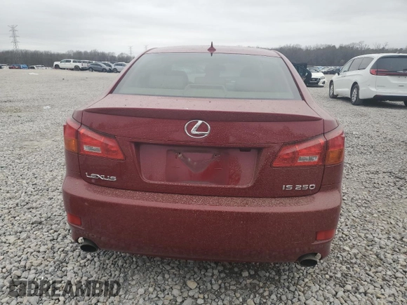 2007 Lexus IS with VIN JTHBK262875040801, listed as a Copart auction lot 48051995 with 153,815 mi miles and Salvage Title. Bid and sale history available at carsss.com. Image 6.
