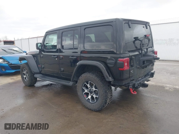 2021 Jeep Wrangler Unlimited Rubicon with VIN 1C4HJXFG8MW775419, listed as a IAAI auction lot 41797178 with 56,166 mi miles. Bid and sale history available at carsss.com. Image 3.