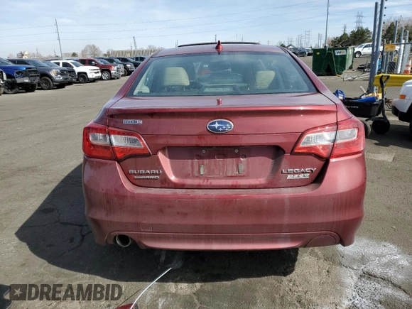2017 Subaru Legacy Limited with VIN 4S3BNAN61H3005988, listed as a Copart auction lot 48822665 with 119,303 mi miles and Salvage Title. Bid and sale history available at carsss.com. Image 6.