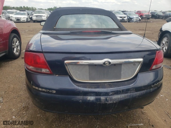 2001 Chrysler Sebring Limited with VIN 1C3EL65U71N600793, listed as a Copart auction lot 55685344 with 0 mi miles and Clean Title. Bid and sale history available at carsss.com. Image 6.