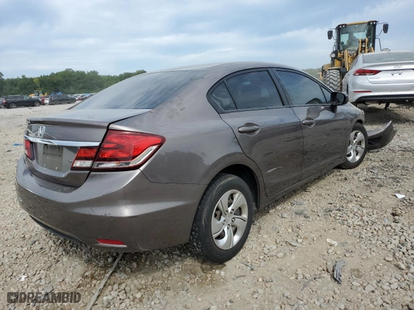 2014 Honda Civic Sedan LX with VIN 19XFB2F54EE064110, listed as a Copart auction lot 83068224 with 156,078 mi miles and Salvage Title. Bid and sale history available at carsss.com. Image 4.